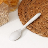 Ложка гарнирная Доляна &laquo;Мрамор&raquo;, силикон, 20,5&times;4,3 см, цвет белый