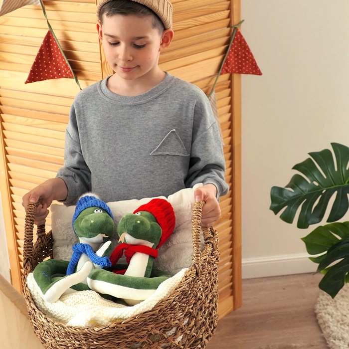 Новый год! Мягкая игрушка &laquo;Змей Сёма&raquo;, в красной шапке, 20 см