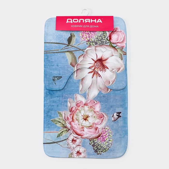 Коврики для ванной и туалета Доляна &laquo;Весна&raquo;, 2 шт: 40&times;45 см, 45&times;75 см