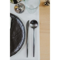 Столовые приборы из нержавеющей стали Magistro &laquo;Фолк&raquo;, 4 предмета, цвет чёрный