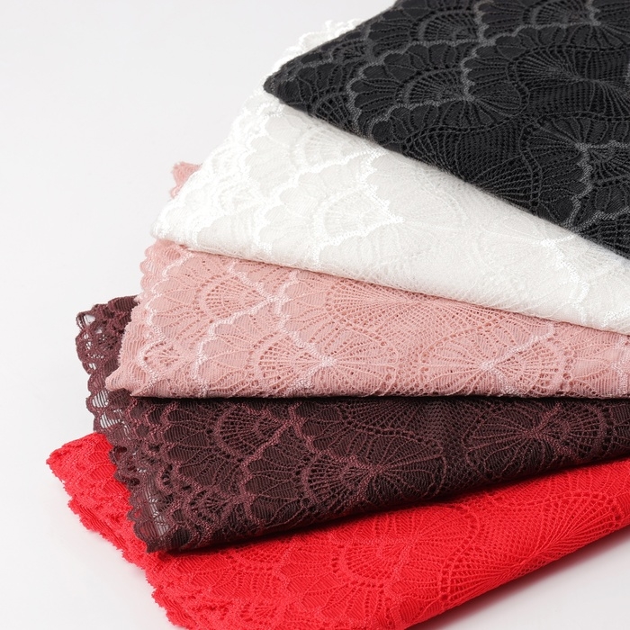 Кружевная эластичная ткань, 180 мм &times; 2,7 &plusmn; 0,5 м, цвет графитовый