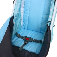 Санки-коляска &laquo;Наши детки 3-1К&raquo;, принт с облачками, цвет голубой