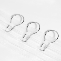 Крючок для штор, 4,8 &times; 2,8 &times; 0,2 см, 20 шт, цвет серебряный