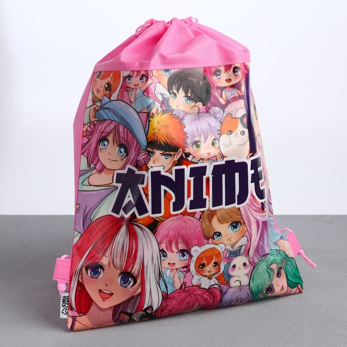 Мешок для обуви &laquo;Мир аниме&raquo; полиэстер, размер 30 х 40 см