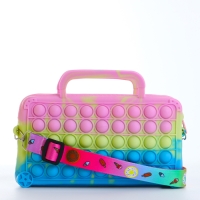 Сумка детская на молнии &laquo;Выбражулька&raquo;, цвет розовый/жёлтый/голубой