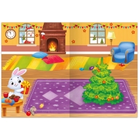 Книга с многоразовыми наклейками &laquo;Мои весёлые наклейки. Новогодние хлопоты. Зайчонок&raquo;