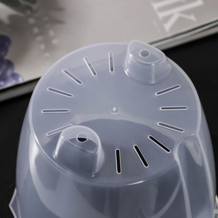 Кашпо для цветов со вставкой &laquo;Флюте&raquo;, 1,9 л, прозрачное