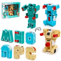 Набор роботов &laquo;Алфавит&raquo;, трансформируются, 6 штук, собираются в 1 робота