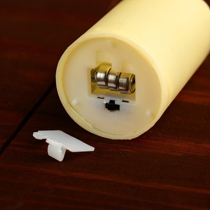 Свеча светодиодная &laquo;Пламя&raquo;, горит жёлтым, цвета МИКС