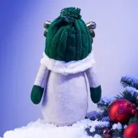 Фигура текстиль &laquo;Гном лосяш в зелёном&raquo; 33&times;12&times;18 см, 1 LED, от батареек AG13&times;3, свечение тёплое белое