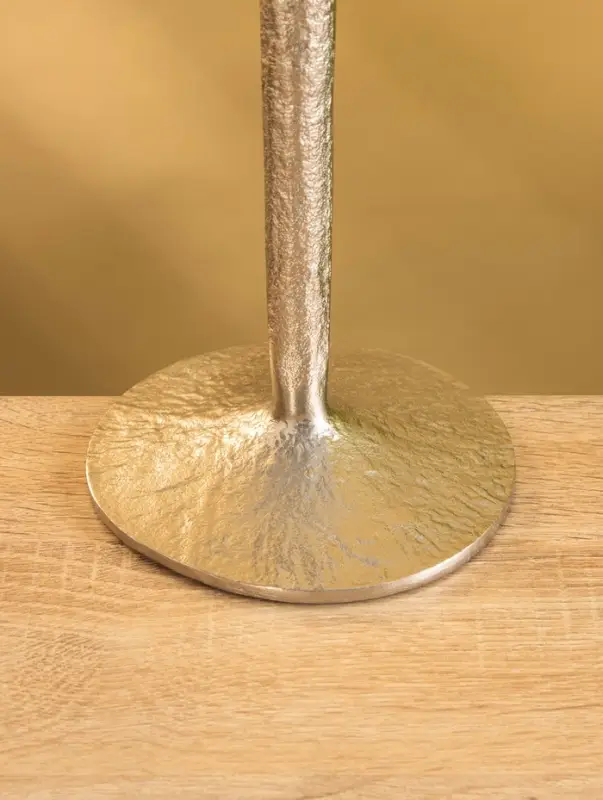 Подсвечник "Флейта" алюминий 37 см, цв. серебро