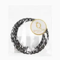 Браслет-пружинка со стразами, цвет чёрный