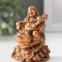 Фигура &laquo;Хотей на жабе&raquo;, 7&times;5.5&times;5.5 см, бронза