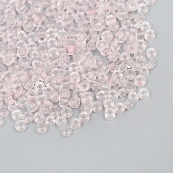 Бисер стекло 8/0 "Полупрозрачный. Розовый зефир" 10 гр