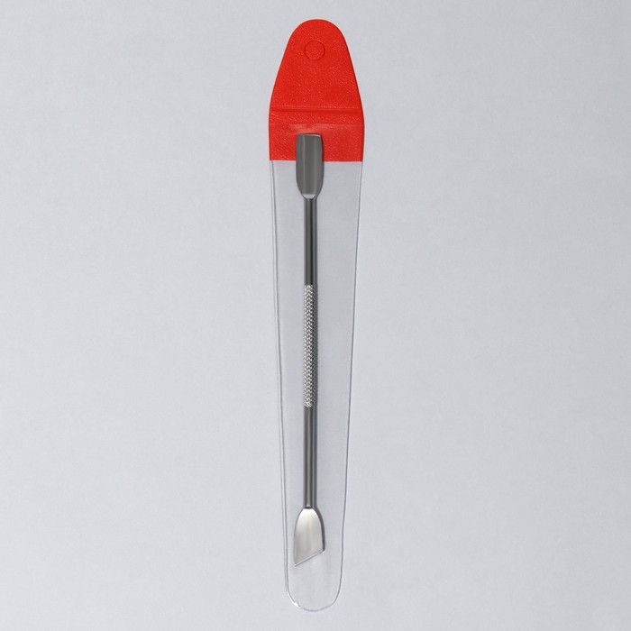 Шабер двусторонний, лопатка прямая, лопатка скошенная, в чехле, 11,5 см, цвет серебристый