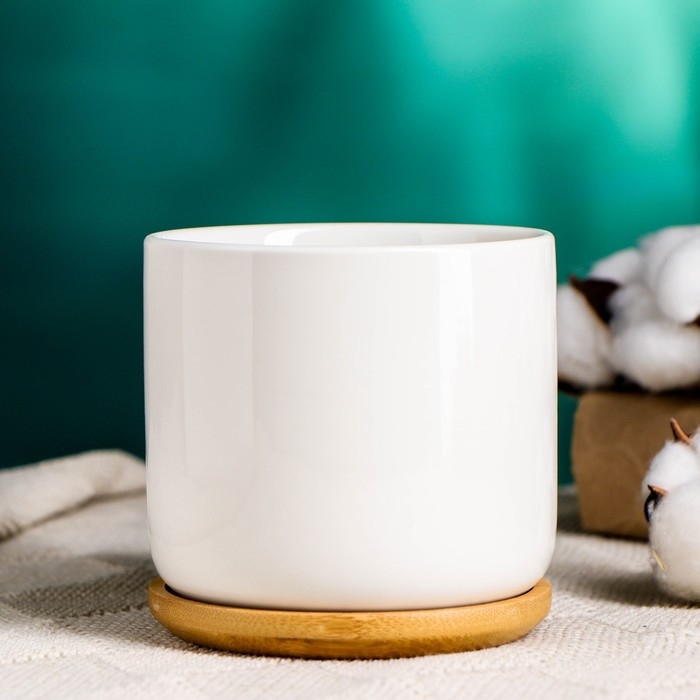 Горшок "Эко" 10х9,5см, белый