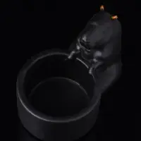 Подсвечник "Капибара" 6х9 см, чёрный