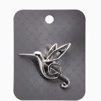 Брошь &laquo;Калибри. Скрипичный ключ&raquo;, цвет серебро