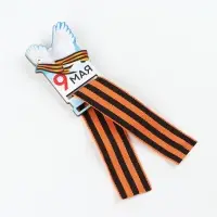 Значок с георгиевской лентой на 9 мая &laquo;Голубь&raquo;, дерево, 4.3&times;7.2 см