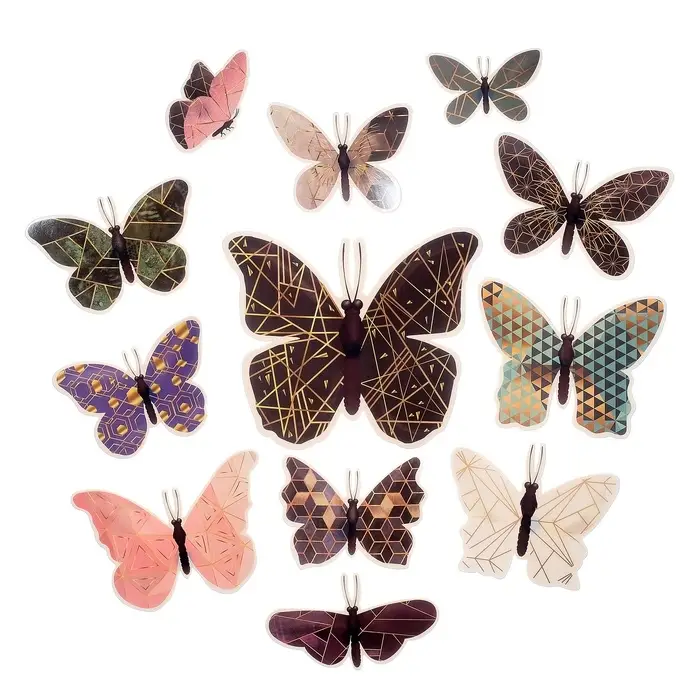 Набор магнитов на холодильник &laquo;Геометрия с золотом&raquo;, 12 шт., картон, h=4-10 см