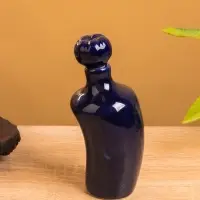 Сосуд для масла "Антика" керамика, цв. синий, 5х5х12 см