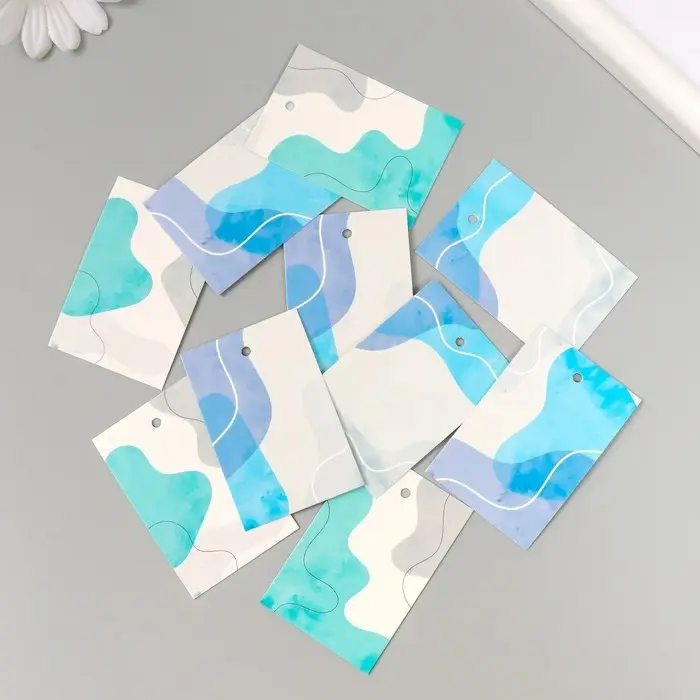 Набор бирок для подарков, цветов &laquo;Минимализм. Море&raquo;, 10 шт. (5 видов), 4&times;6 см