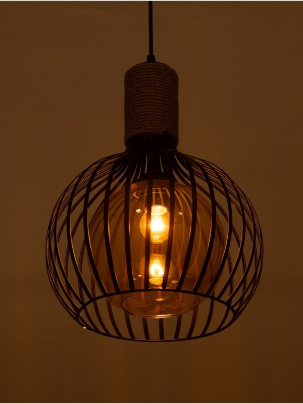 Светильник "Клубок" 1х40Вт Е27 черный 28х28х28см