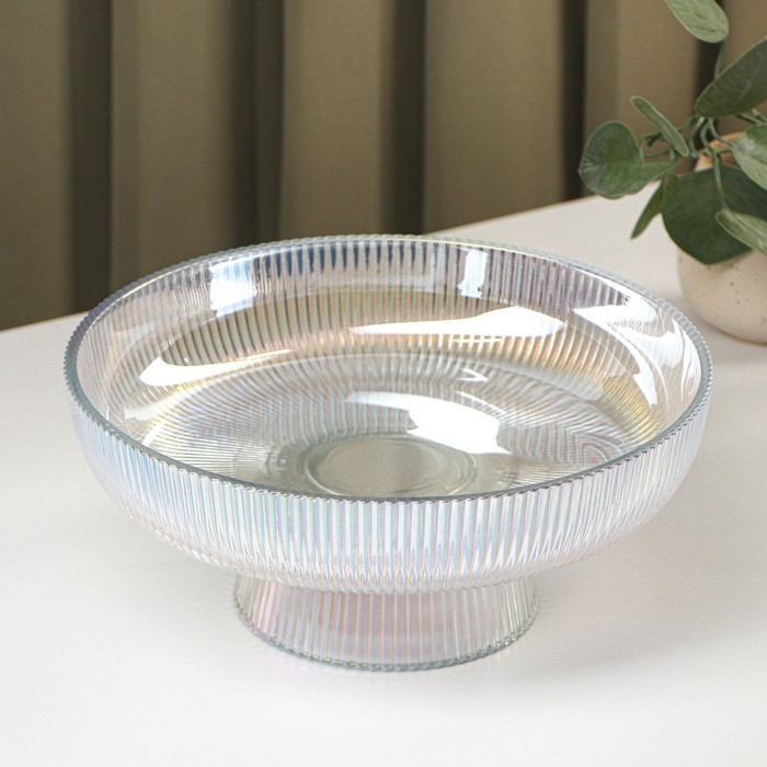 Ваза для фруктов &laquo;Камелия&raquo;, 26&times;11 см, цвет перламутровый