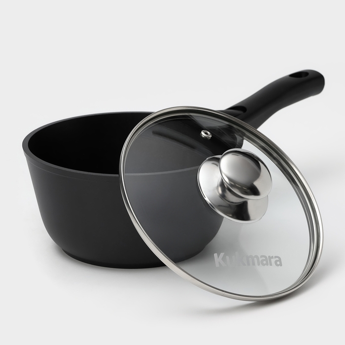 Набор кухонной посуды &laquo;Традиция №1&raquo;, антипригарное покрытие, крышка, цвет чёрный
