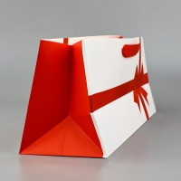 Пакет под бутылку горизонтальный &laquo;Бант&raquo;, 36 &times; 10 &times; 13 см