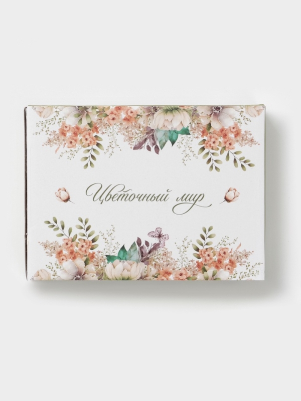 Подставка под чайный пакетик Доляна "Цветы" цвет белый  12х9х1,5 см