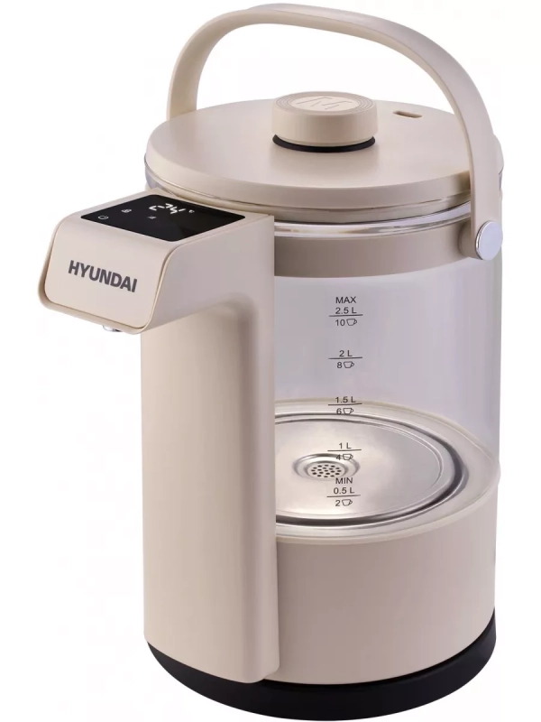 Чайник HYK-G7700 2,5л 2200Вт кремовый (стекло)