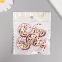 Декор для творчества дерево "Семья выдр" 3,7х3,6х0,3 см