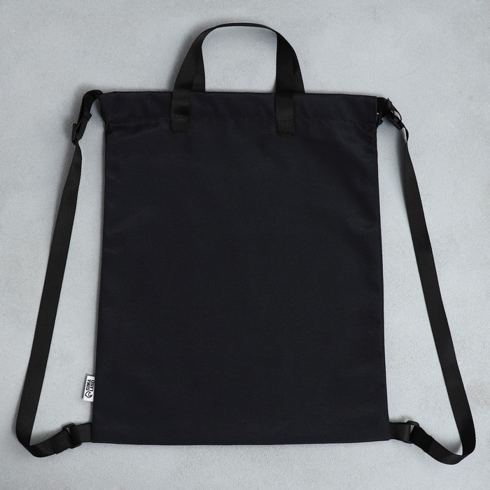 Мешок для обуви, чёрный, два вида ручек, текстиль 30&times;40 см