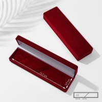 Футляр бархатный под зажим для галстука, кулон &laquo;Прямоугольник классический&raquo;, 16.5&times;4.5&times;2.5 см, бордовый
