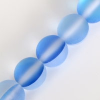 Бусины из натурального камня &laquo;Кошачий глаз&raquo;, набор 46 шт., размер 1 шт. &mdash; 8 мм, матовый синий