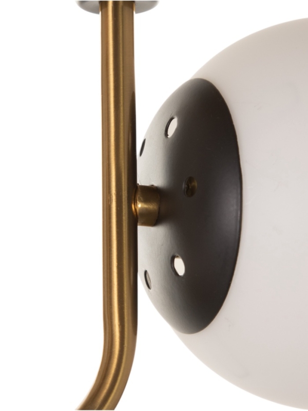 Люстра "Донна" 2х40Вт Е27 черный/латунь 37х15х25см