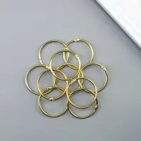 Кольцо для творчества (для фотоальбомов) "Золото" набор 10 шт внутр. d= 4,5 см внешн. d=5см