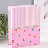 Фотоальбом 200 фото 10X15см, "Три пуговки", розовый, ПП карм.