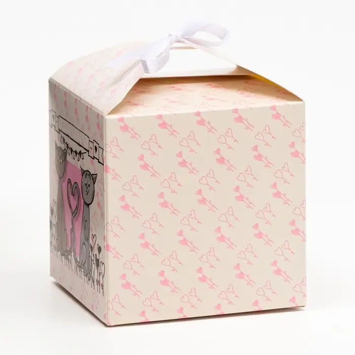 Коробка складная квадратная &laquo;От всей души&raquo;, 10&times;10&times;10 см