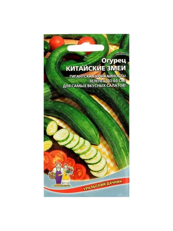 Семена Огурец "Китайский Змей", среднепоздний, пчелоопыляемый, 10  шт