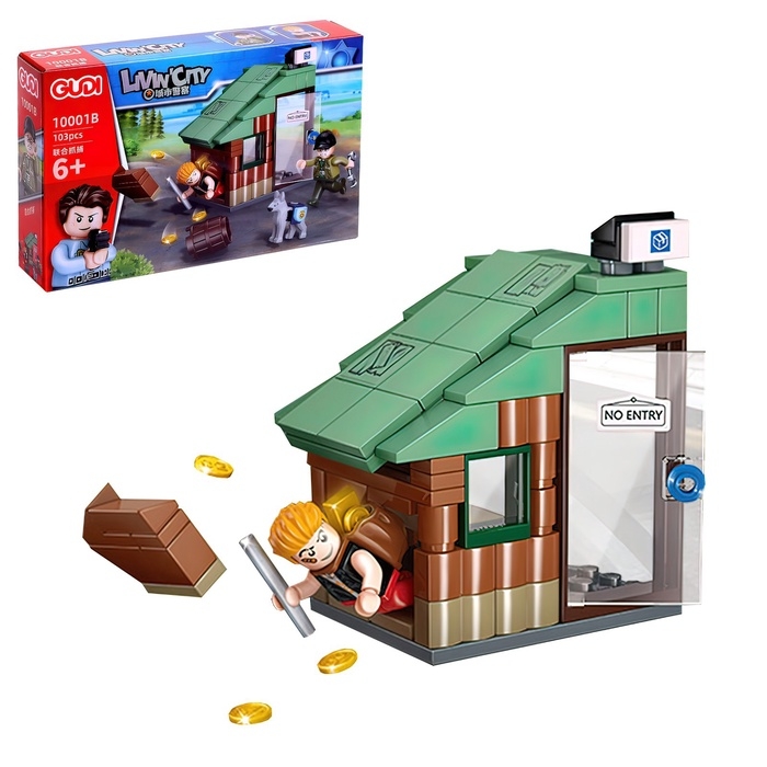 Конструктор блочный для мальчиков Полиция &laquo;Побег из здания&raquo;, 103 детали