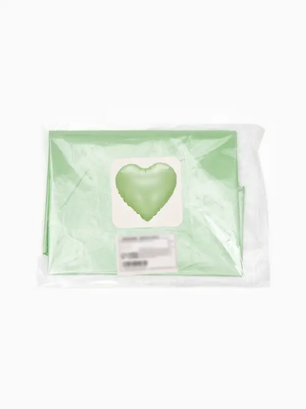 Воздушные шары фольгированные 17" "Сердце" цвет зеленый сатин, набор 5 штук