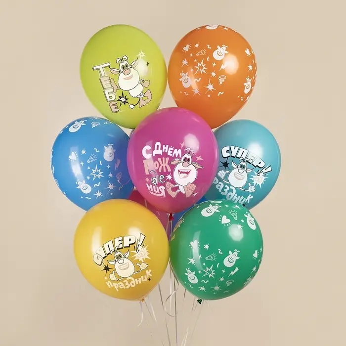 Воздушные шары латексные 12" &laquo;Буба&raquo;, 25 шт., МИКС