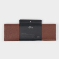 Дорожка на стол Magistro, двухсторонняя, экокожа, хлопок, 91,4&times;35,5 см, коричневая