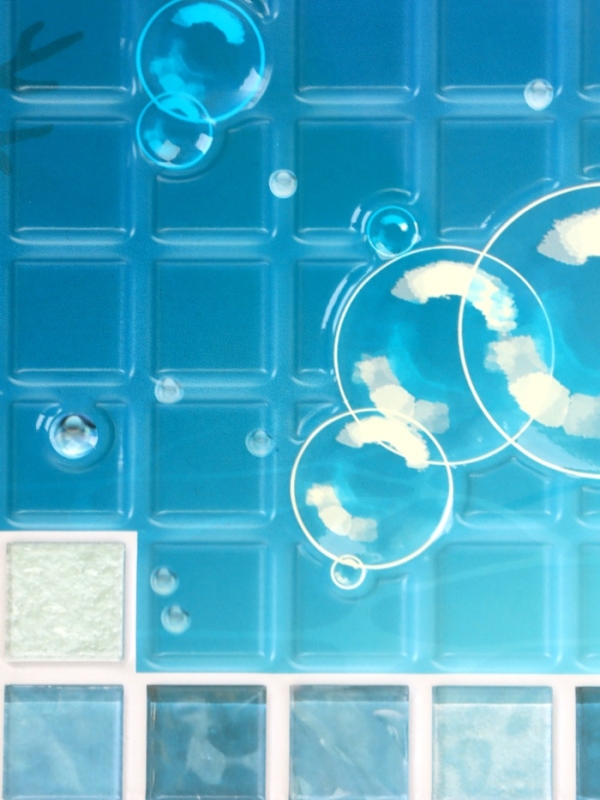 Панель ПВХ "Мозаика Лазурь Дельфин " 960х480 мм