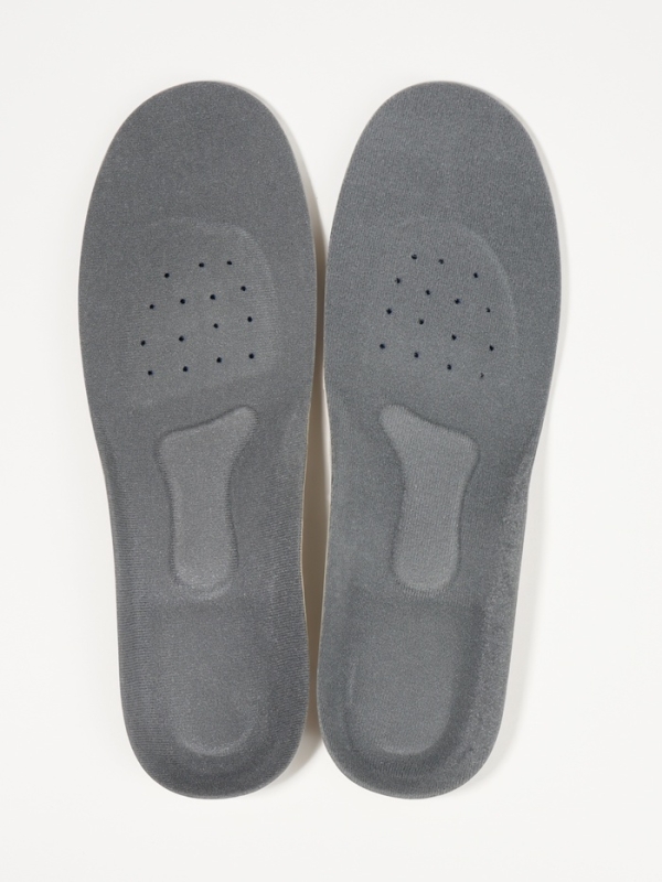 Стельки для обуви, спортивные, универсальные, амортизирующие, дышащие, р-р RU до 47 (р-р Пр-ля до 46), 29,5 см, пара, цвет серый