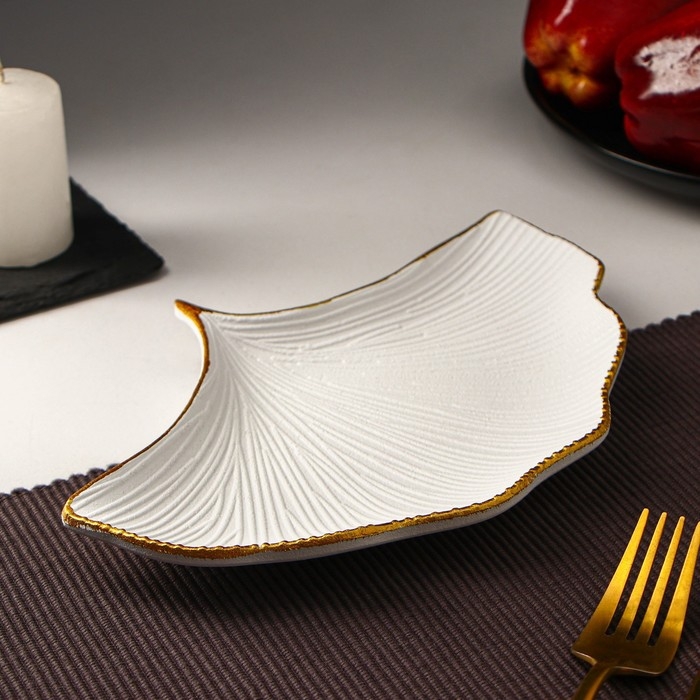 Блюдо для фруктов Доляна &laquo;Ракушка&raquo;, 23&times;15 см, цвет белый