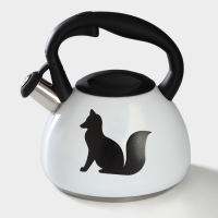 Чайник со свистком из нержавеющей стали Доляна &laquo;Лиса&raquo;, 3 л, с индикатором нагрева