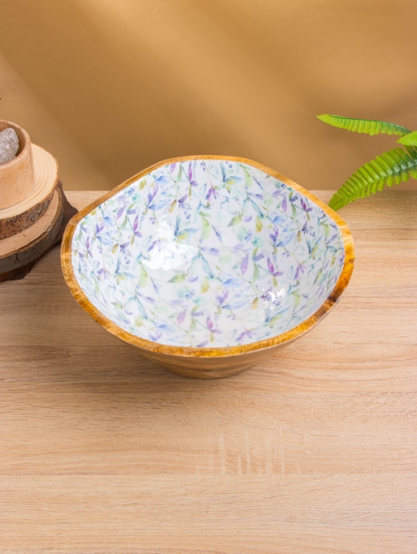 Салатник "Оттенки сирени" дерево манго 29х29х11 см